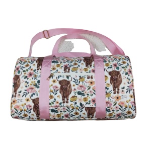 En stock: Bolsos infantiles con estampado floral de vaca estilo western, bolsos de mano para el día del partido de fútbol americano, y bolsos de lona infantiles de boutique al por mayor con diseños de equipos de fútbol. - Product Image 1