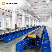 Système de tri de colis intelligent FARVISION à convoyeur, capacité 6000 PPH, machine de tri automatique haute vitesse, 3 vitesses variables avant/arrière