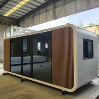 Cabines portables de luxe de 40 pieds, cabine Apple de 20 pieds, bureau extérieur modulaire en panneaux sandwich légers à assembler