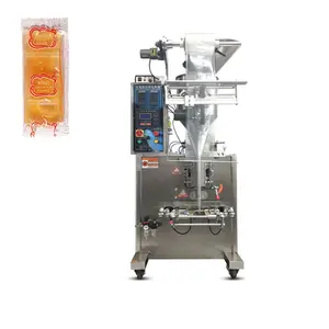 Machine de remplissage et d'emballage de type vertical pour 300ml d'eau jus de lait shampooing miel sauce tomate