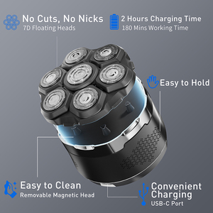 Bald <b>Head</b> <b>Shavers</b> for <b>Men</b> Waterproof Wet Dry LCD Display Beard Trimmer Razor Machine Usb Rechargeable Electric <b>Shaver</b> - Product Image 6