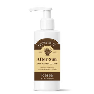 Lotion apaisante après-soleil à l'aloe vera d'Aruba avec logo personnalisé, hydratante, rafraîchissante, réparatrice des dommages du soleil, soin du corps, OEM 250ml - Product Image 6