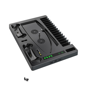 PS5 Console Stand With Fan Cooling <b>Controller</b> Charging Dock And Headphone <b>Holder</b> For PS5 Game Console Accessories - Product Image 3