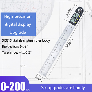 Righello digitale ad angolo goniometro a 360 gradi altri strumenti di misurazione - Product Image 6