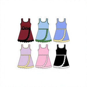 Nuevo Vestido <span class=keywords><strong>de</strong></span> Verano para Niñas Pequeñas, Multicolor, con Volantes, Sin Mangas, con Borde Ondulado, Informal - Product Image 1