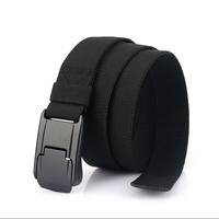Ceintures de sport élastiques en polyester et nylon pour hommes, nouveau produit en tissu de ceinture tactique en alliage d'aluminium