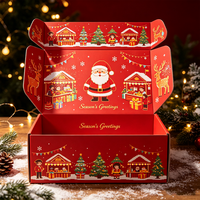 Maßgefertigte Weihnachts-Faltschachtel Wellpappe Geschenkverpackungsbox Bedruckte Handwerks-Versandbox für den Einzelhandel