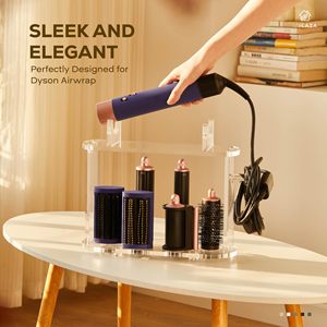 ที่วางอะคริลิคและอุปกรณ์จัดระเบียบ ใช้ได้กับเครื่อง <span class=keywords><strong>Airwrap</strong></span> ของ <span class=keywords><strong>Dyson</strong></span> และอุปกรณ์เสริม <span class=keywords><strong>Airwrap</strong></span> ชั้นวางเครื่องจัดแต่งทรงผม <span class=keywords><strong>Airwrap</strong></span> แบบตั้งโต๊ะ - Product Image 3