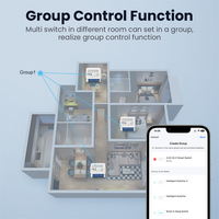 Module de commutation Wi-Fi intelligent Avatto Home Automation Tuya Mini 2 voies, relais 1/2/3/4 canaux, module intelligent 1 à 4 groupes