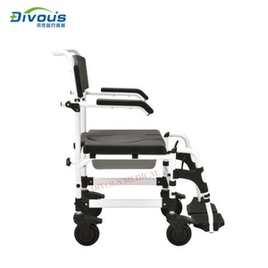 เก้าอี้อาบน้ำ 6 ล้อ พร้อมโถสุขภัณฑ์ สามารถปรับแต่งได้ - Product Image 2