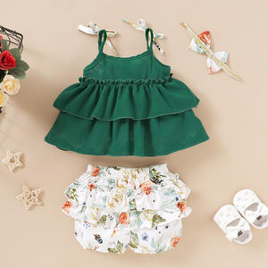 Ensemble chemise et pantalon Kangkang pour bébés filles, style été, chemise en jean sexy, vêtements pour bébés européens, vente en gros - Product Image 3