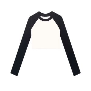 Maglietta CB119-QL1301 estiva da donna a <span class=keywords><strong>maniche</strong></span> <span class=keywords><strong>lunghe</strong></span> Slim Fit corta di alta qualità canottiere Raglan per donne - Product Image 5