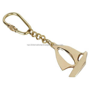 พวงกุญแจทองเหลืองรูปสมอเรือ - Product Image 5