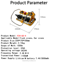 Télécommande radio Orange Crane avec double joystick, bien plus facile à utiliser pour l'opérateur par rapport au joystick simple.