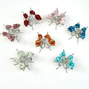High Quality Wholesale Hand Caving Natural Crystal Butterfly Model Healing Stone Crystal Model