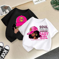 Nouvelle Tendance Été 2025 : T-shirt Décontracté à Col Rond et Manches Courtes pour Filles, Motif Dessin Animé Imprimé, Vêtements pour Enfants