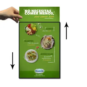 定制A1 A2 A3 A4餐厅菜单标牌Led广告灯箱海报框展示海报