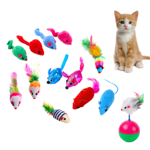 Kit de Juguetes Interactivos <span class=keywords><strong>para</strong></span> Gatos, Juego de Bolas de Sisal con Campana y Ratón <span class=keywords><strong>para</strong></span> Gatitos, <span class=keywords><strong>para</strong></span> Estimulación en Interiores - Product Image 4