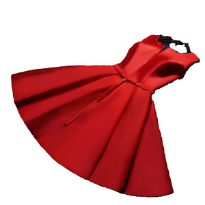 S851F Vestido de Noche Corto para Mujer, Estilo Coreano 2025, para Fiesta o Dama de Honor - Product Image 5