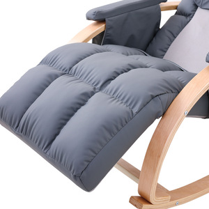 Massage Chair Full Body <b>Vibration</b> Rocking Chair Grey Plug-In Dual Mechanism - Product Image 4