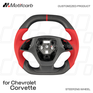 Volant personnalisé en fibre de carbone mate pour Corvette C7 Z06 ZR1 Z51 Grand Sport Coupé et Chevrolet Camaro ZL1 2013-2019 - Product Image 2