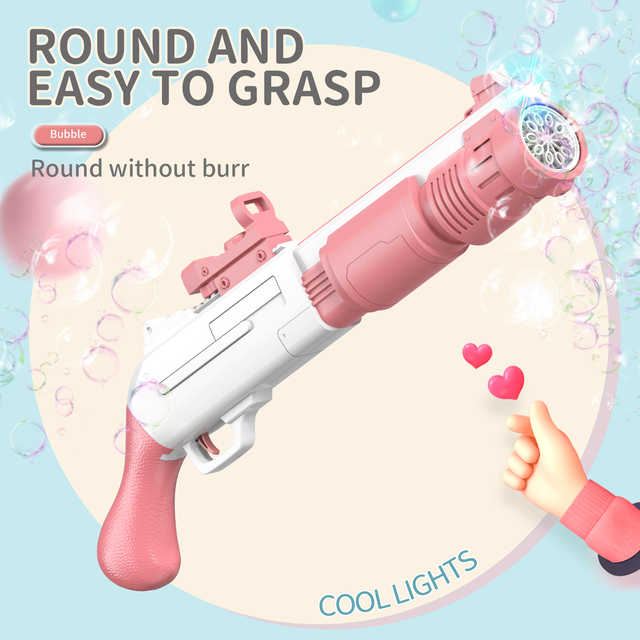 New Design 10 Hole Rocket Launcher Bubble Gun with Colorful LED Lights Summer Outdoor Toy with Lights