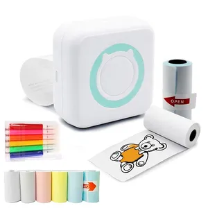 Sıcak satış C15 Macaron renk çocuk hediye için kablosuz BT Mini cep termal yazıcı