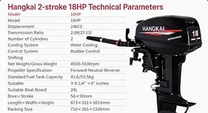 Moteur à essence manuel 246CC 2 temps 18HP neuf, directement de l'usine, pour bateaux de pêche, bateaux pneumatiques, kayaks et yachts - Product Image 3