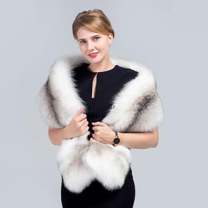MWFur-<span class=keywords><strong>Etole</strong></span> en fourrure de renard avec poches, châle en fourrure de luxe pour femme, mode hivernale - Product Image 3