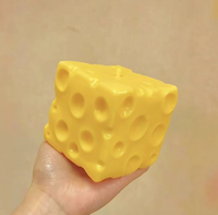 Mainan Dekompresi Baru OEM Jumbo Cheese Food Squeeze Toys PVA Slime Isi PVA untuk Menghilangkan Stres, Mainan Fidget untuk Anak-Anak