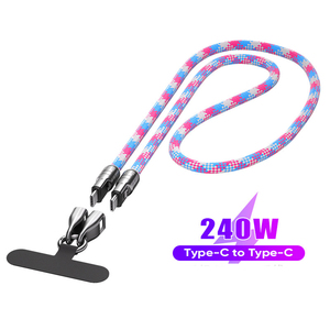 <span class=keywords><strong>สาย</strong></span>คล้องโทรศัพท์และ<span class=keywords><strong>สาย</strong></span>ดาต้า 240W |   <span class=keywords><strong>สาย</strong></span>คล้องคอโทรศัพท์มือถือแบบ 2 in 1 พร้อมสายชาร์จเร็ว 240W Type-C USB-C - Product Image 4