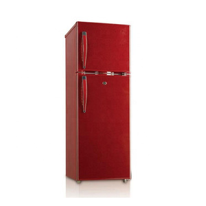 202L VCM Flower Double Door <b>Fridge</b> Price Outside Evaporator Electronic Lock Refrigerator for Home Wholesale Refrigerator - Product Image 1
