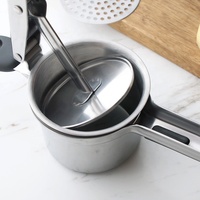 Siliconen Handvat Aardappelrijder Fruit-En Groentegereedschap Roestvrijstalen Aardappelstamper