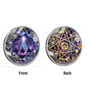 Moneda Conmemorativa <span class=keywords><strong>de</strong></span> 1 oz con la Estrella <span class=keywords><strong>de</strong></span> Belén <span class=keywords><strong>de</strong></span> los Tres <span class=keywords><strong>Reyes</strong></span> Magos, Medallón <span class=keywords><strong>de</strong></span> Mosaico <span class=keywords><strong>de</strong></span> Vidrio Estampado con la Escena <span class=keywords><strong>de</strong></span> la Natividad Cristiana, Regalo - Product Image 2