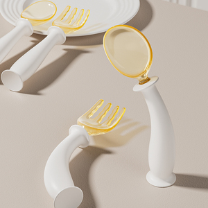 Ensemble cuillère et fourchette en silicone pour bébé ZIZA OEM/ODM personnalisable, fabriqué en Chine, <span class=keywords><strong>couverts</strong></span> pour enfants avec logo personnalisé - Product Image 3