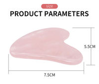 Ensemble de rouleaux de jade en forme de cœur YiJue et Gua Sha en pierre naturelle, quartz rose, modèle 002, lifting du visage pour usage commercial et domestique