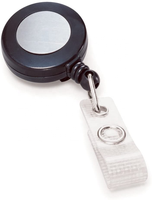 Vente en gros, porte-carte d'identité Yoyo vierge rétractable, bobine d'insigne personnel de 32mm de forme ronde