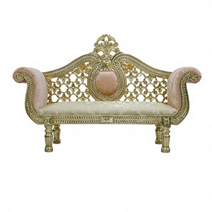 Scène de réception traditionnelle la plus vendue, décor majestueux blanc et or, scène de mariage temple, scènes de mariage hindoues royales en fibre sculptée - Product Image 6