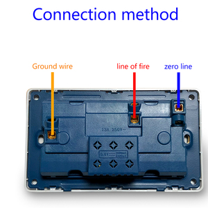 White Double 10 Pin Wall <strong>Socket</strong> Panel, Universal <strong>Socket</strong> and Plug <strong>Adapter</strong>, 220V 13A <strong>Switch</strong> with Power Outlet - Product Image 4