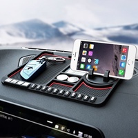 Support de téléphone pour voiture, tapis antidérapant, support multifonctionnel pour tableau de bord, rangement universel, navigation en voiture