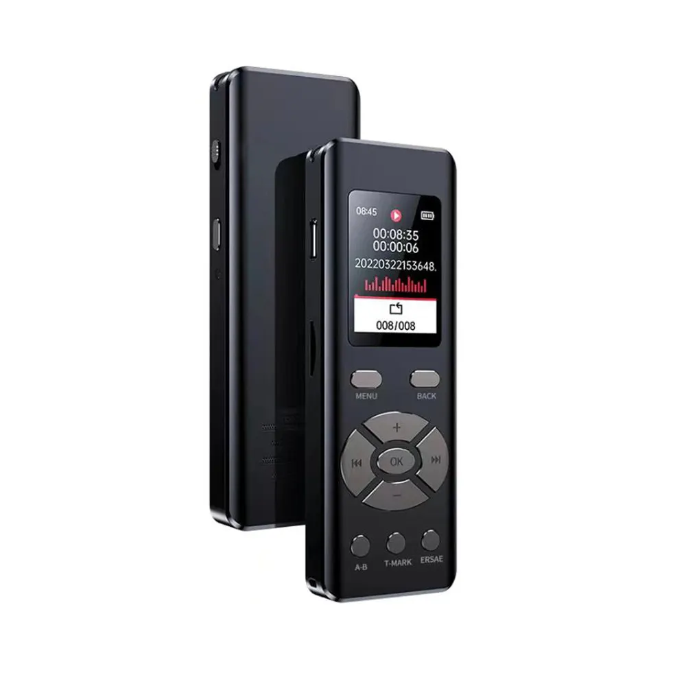 Smart Voice Recorder with Microphone High-fidelity A-B Loop Playback MP3 2-Channel Stereo Recording Digital Audio Recorder