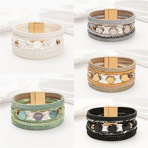 Anchor Leather <b>Bracelet</b> Strategic HD Marketing Video Provided Non-scratch Finish Holiday Gift for Women Hollow Link Weight - Product Image 5
