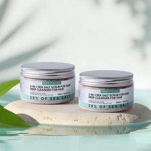 Exfoliante Vegano 3 en 1 para Cabello y Cuero Cabelludo con Sal Marina, Limpieza Profunda, Clarificante e Hidratante - Product Image 2