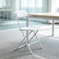 Chaise pliante en plastique au design moderne et minimaliste, empilable, pour bureau, conférence, école, exposition, loisirs, avec dossier