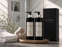 Bouteilles en plastique PET noires à épaule plate avec pompe, qualité supérieure, 300 ml, 500 ml, vides, pour emballage de shampoing, gel douche, soins capillaires et corporels