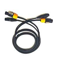 Câble D M X 2m avec PowerCON True1 3x2.5mm2 5 broches D M X et câble de données combiné d'alimentation pour l'éclairage et l'audio