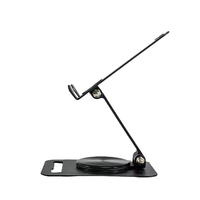 Support de téléphone portable en alliage d'aluminium flexible et portable, rotation à 360 degrés, hauteur réglable pour une utilisation sur le bureau, appareil mobile et table de bureau