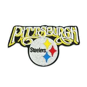 Kustom NFL Pittsburgh Steelers olahraga sepak bola Amerika sulaman Iron-on Patch Pittsburgh Steelers Patch