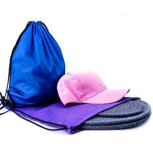 Cheap Polyester Custom Promotional Reusable Durable Drawstring Sack Pack Bag - Product Image 1