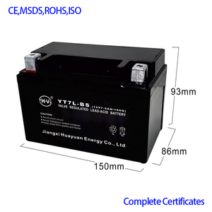 Batterie de démarrage au plomb-acide GEL pour moto <span class=keywords><strong>YTX7</strong></span> Factory 12V 7AH à faible autodécharge - Product Image 2